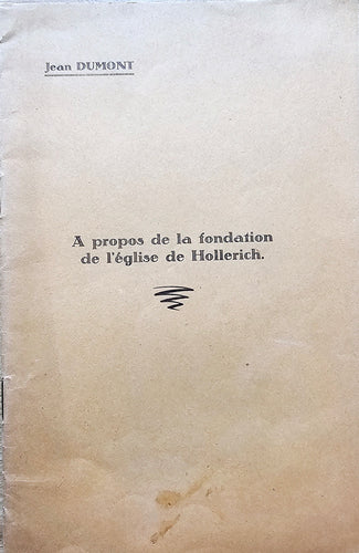 A propos de la fondation de l'église de Hollerich