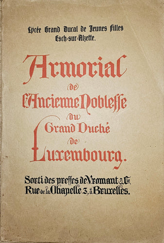 Armorial de l'Ancienne Noblesse du Grand-Duché de Luxembourg