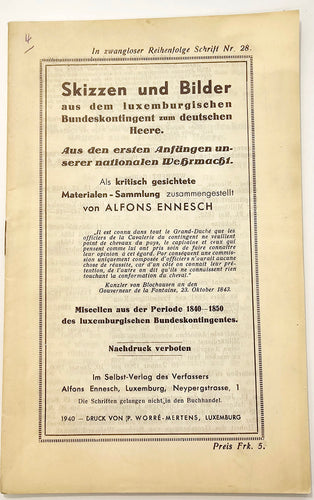 Skizzen und Bilder aus dem luxemburgischen Bundeskontingent zum deutschen Heere - Schrift Nummer 28