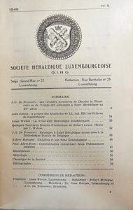 Annuaire 1949 Société Héraldique Luxembourgeoise