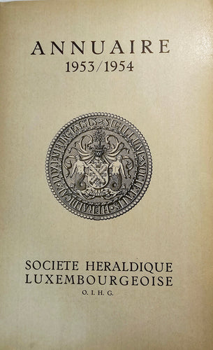 Annuaire 1953/1954 Société Héraldique Luxembourgeoise