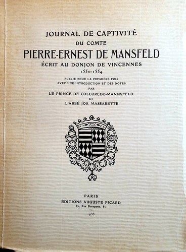 Journal de Captivité du Compte Pierre-Ernest de Mansfeld