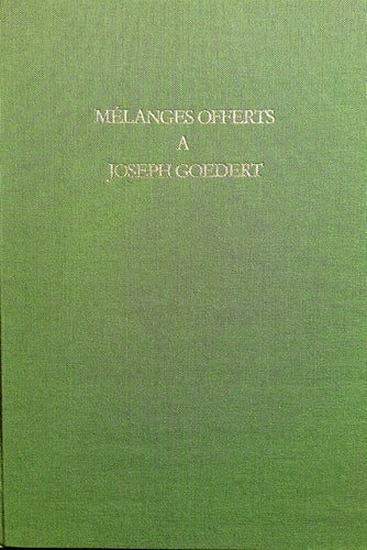 Mélanges offerts à Joseph Goedert