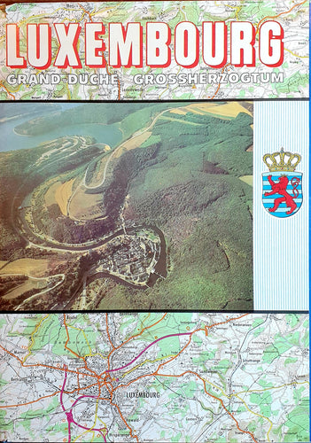 Luxemburg in Karte und Luftbild - Le Luxembourg en cartes et photos aériennes
