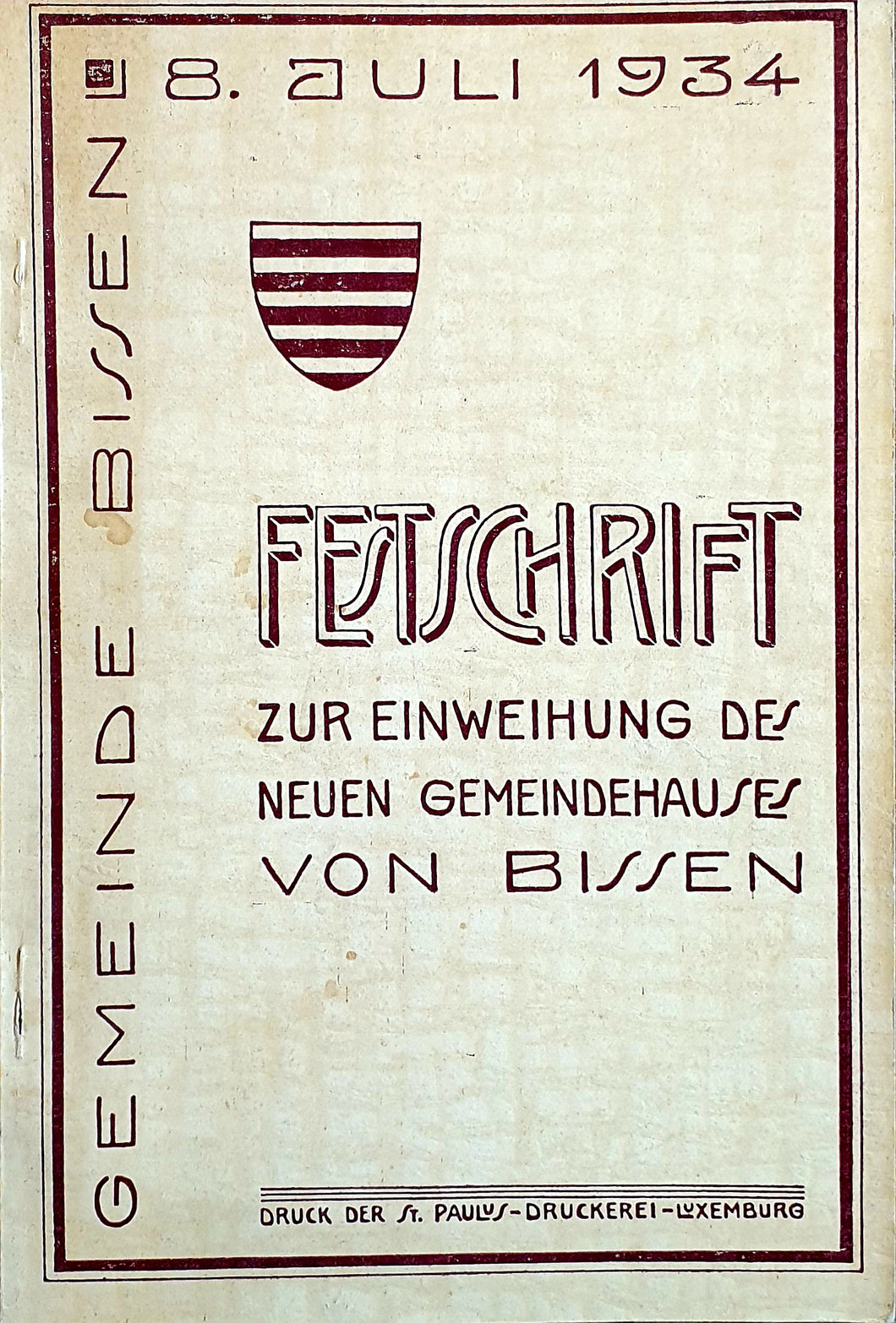 Bissen - Festschrift zur Einweihung des neuen Gemeindehauses von Bissen