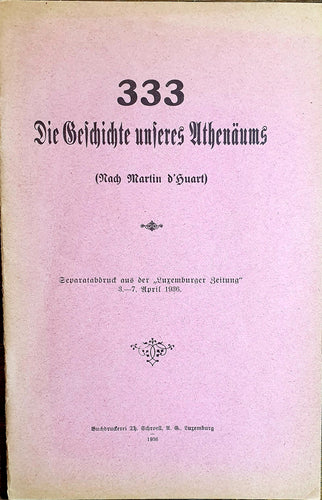 333 - Die Geschichte unseres Athenäums