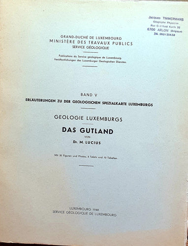 Das Gutland - Erläuterungen zu der Geologischen Spezialkarte Luxemburgs