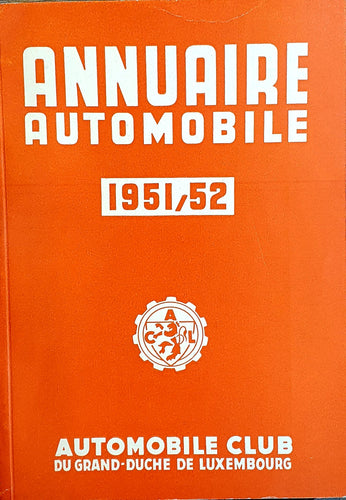 Annuaire Automobile 1951/52