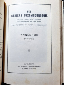 Les Cahiers Luxembourgeois - Vianden- Tome I et II 1931