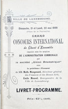 Laden Sie das Bild in den Galerie-Viewer, Union Dramatique - Livret - Programme - Concours international de chant et festival 1899